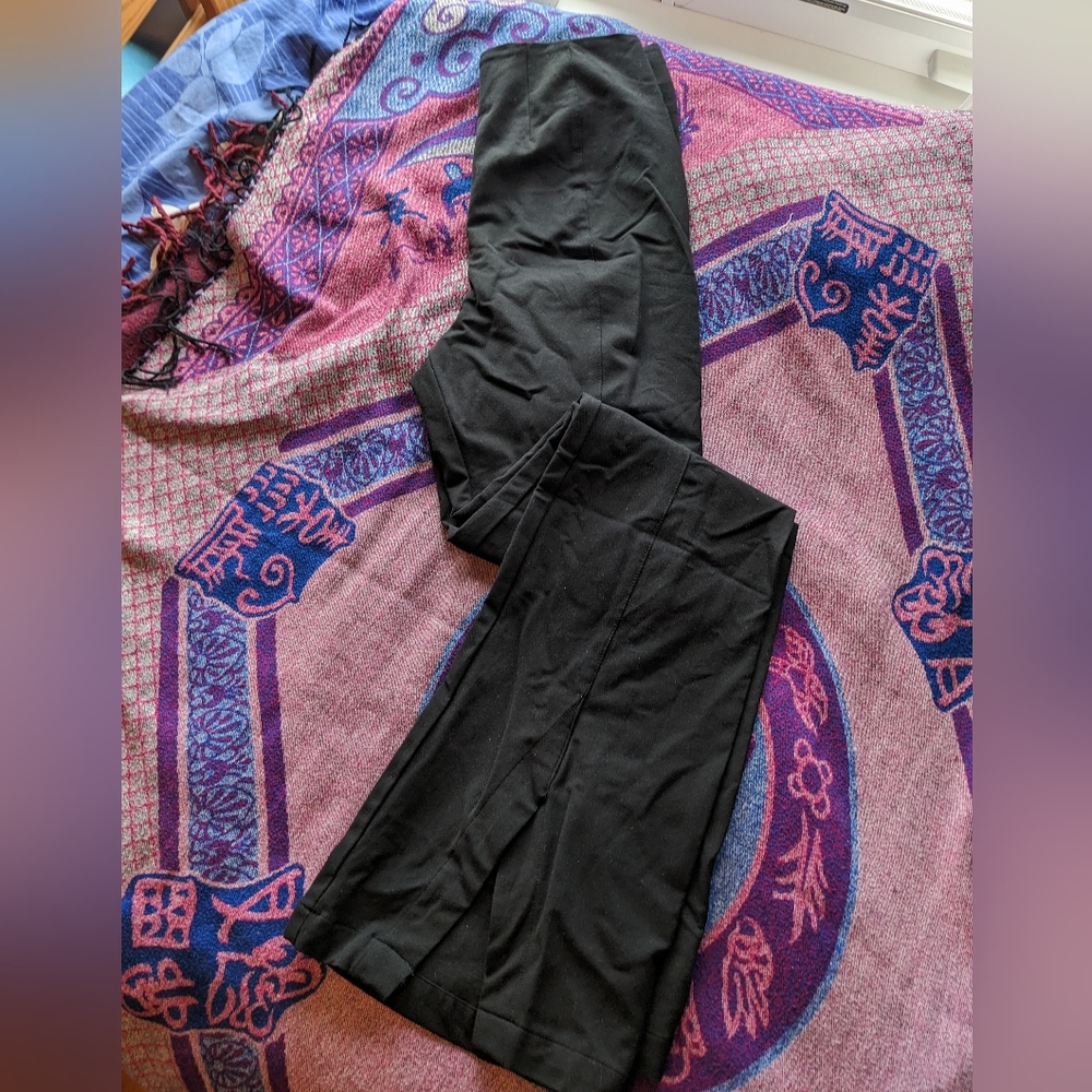 Free People Black Flared Straight Leg Pant